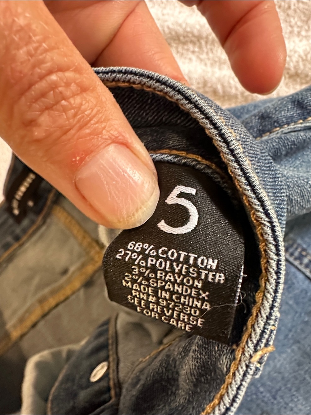 Almost famous- Classic Blue Denim Button-Front Mini Skirt - Picture 4 of 7